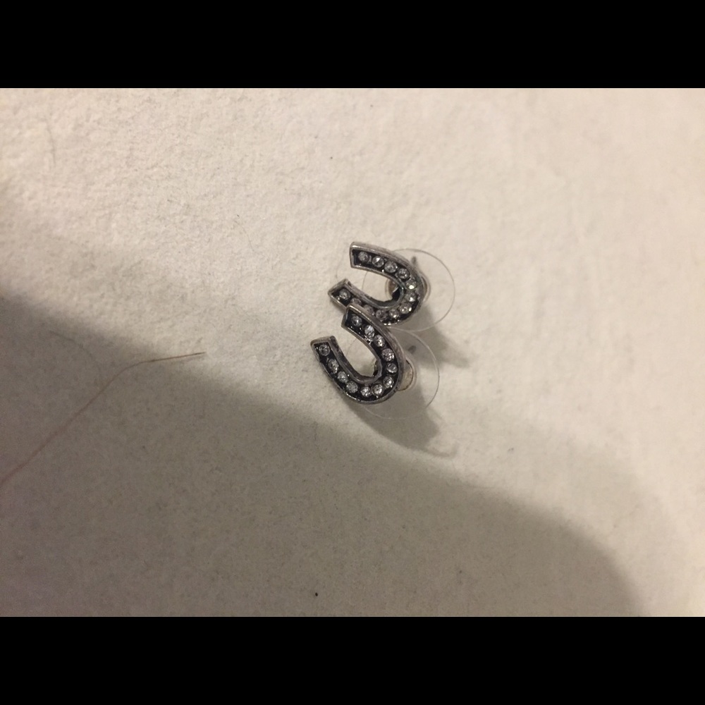 horse shoe stud earrings